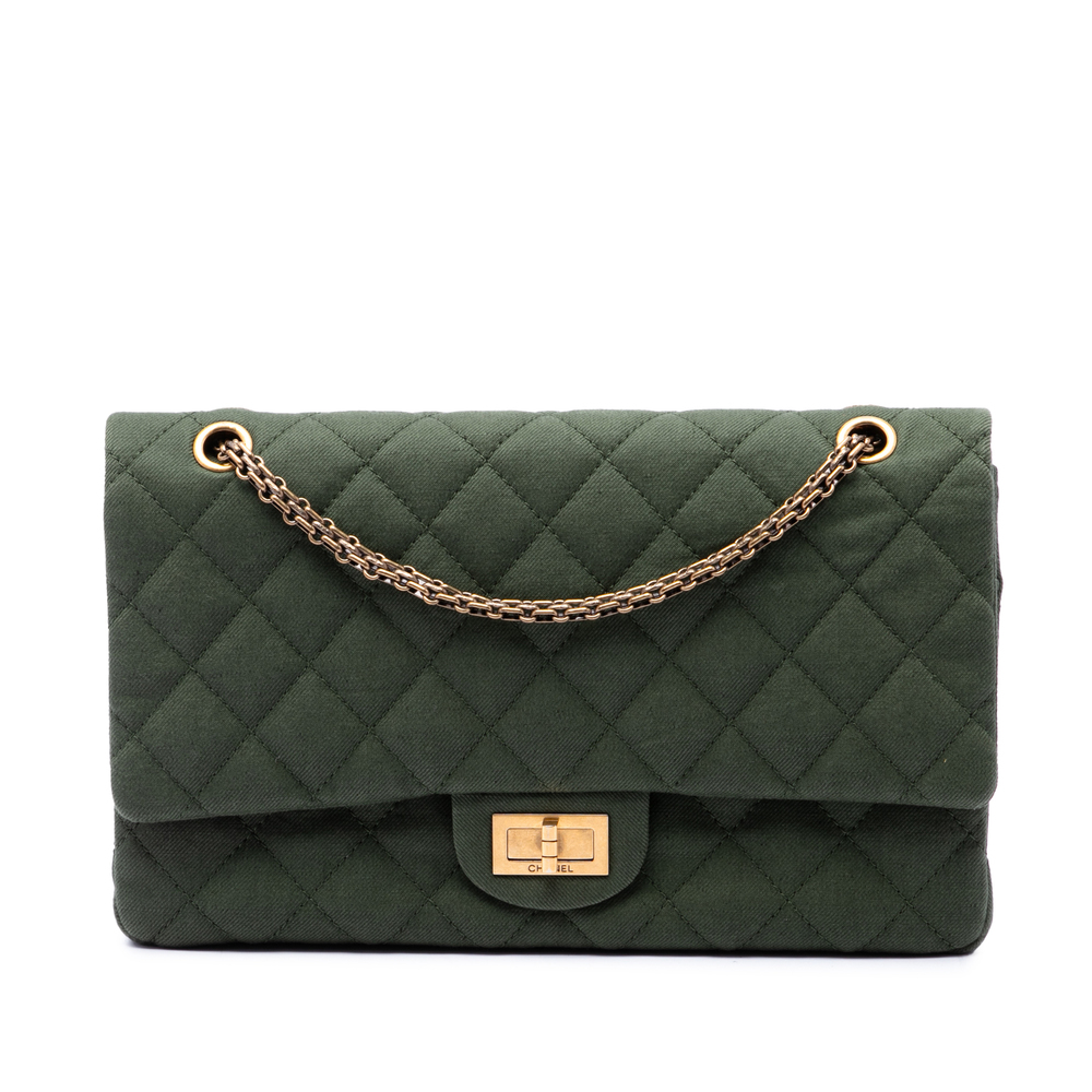 Pre-Loved Chanel Quilted Jersey Reissue 2.55 Double Flap 227